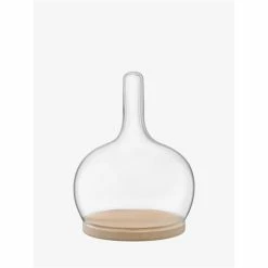 LSA - Cloche Dome W/Oak Base 19x25cm