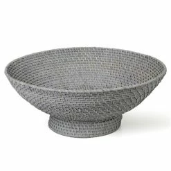 Rattan - Fruit Basket Grey Wash 17.5x45cm
